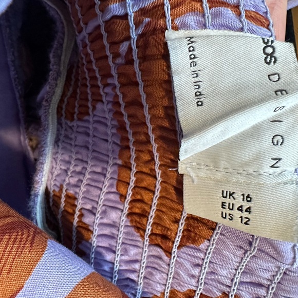 NWT ASOS Purple and Brown Floral Maxi Dress Size 12 - Picture 3 of 3